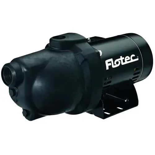 Flotec FP4032-10 FP4032 Jet Pump, 9.6/19.2 A, 115/230 V, 1 hp, 1-1/4 in Suction, 1 in Discharge Connection, 25 ft Max Head, 18 gpm