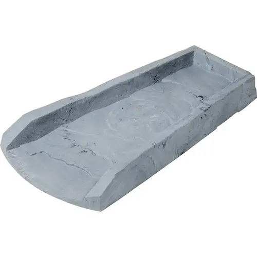 Splash Block, 24 in L, 11-1/2 in W, Polypropylene, Slate Gray