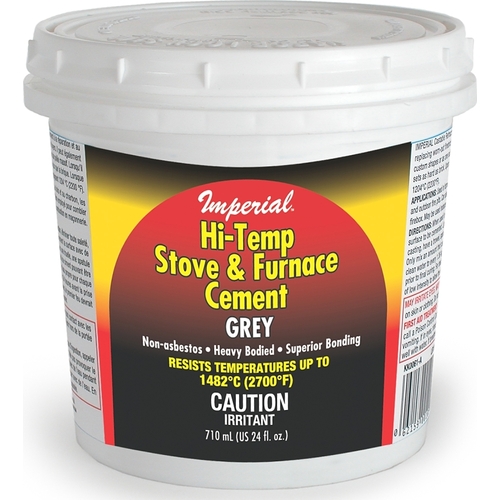 Stove and Furnace Cement, 24 oz Tub Gray