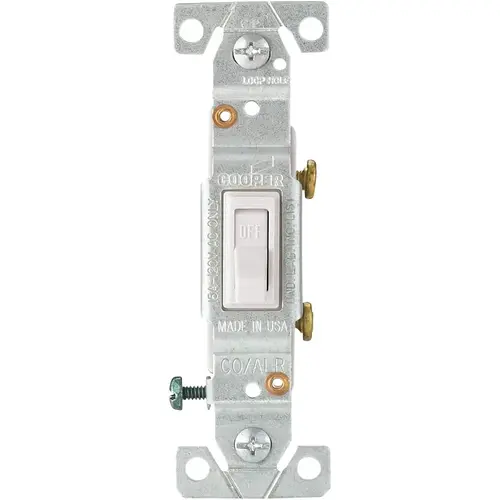 SWITCH TOGGLE COPAL 1P 15A WHT White