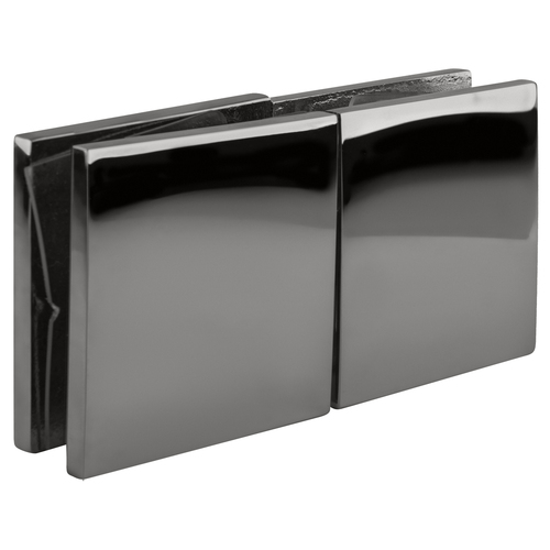 Polished Chrome Square 180 Degree Glass-to-Glass Movable Transom Clamp