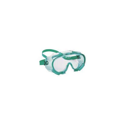 SAFETY Series 14387 Safety Goggles, Anti-Fog Lens, Polycarbonate Lens, PVC Frame, Green Frame