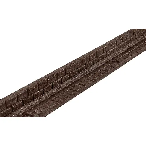 Rubberific RBFE4BN6 Brickface Landscape Edging, 48 in L, L, Rubber, Brown