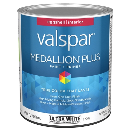 Medallion Plus Interior Paint & Primer - Eggshell / Ultra White / 1 Quart