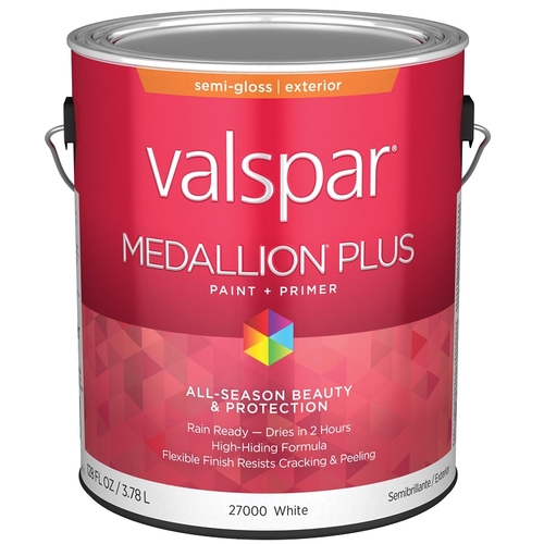 Medallion Plus Exterior Paint & Primer - Semi-Gloss / White Base / 1 Gallon