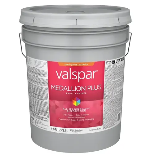 Medallion Plus Premium Paint & Primer Semi-Gloss Exterior Paint, Pastel Base, 5 Gal.