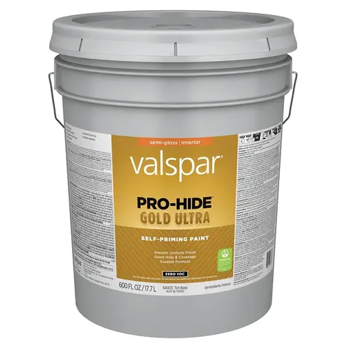 Pro-Hide Gold Ultra Zero VOC Semi-Gloss Interior Wall Paint, Tint, Base 5 Gal.