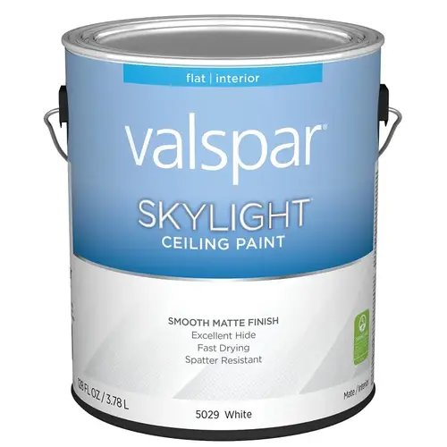 Skylight Latex Matte Flat Ceiling Paint, Soft White, 1 Gal.