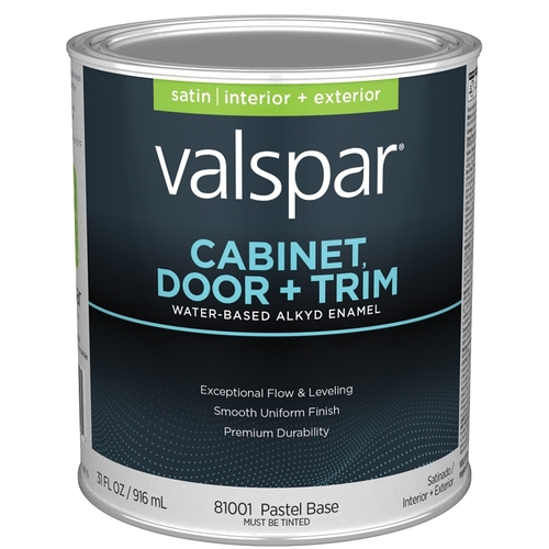 Valspar 028.0081001.005 ENAMEL CAB/DR/TRIM SATIN PB QT