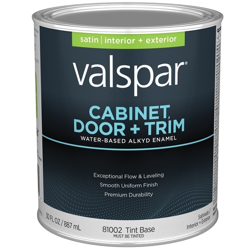 Valspar 028.0081002.005 ENAMEL CAB/DR/TRIM SATIN TB QT