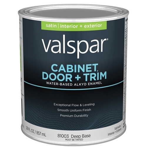 Valspar 028.0081003.005 ENAMEL CAB/DR/TRIM SATIN DB QT