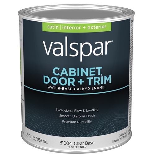 Valspar 028.0081004.005 ENAMEL CAB/DR/TRIM SATIN CB QT