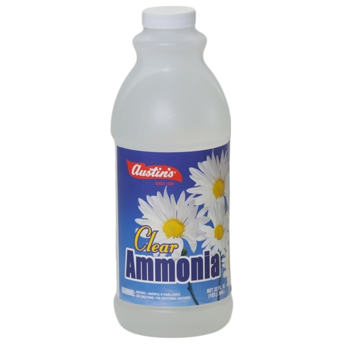 Clear Ammonia, 32 oz Bottle, Liquid, Pungent Ammonia, Colorless