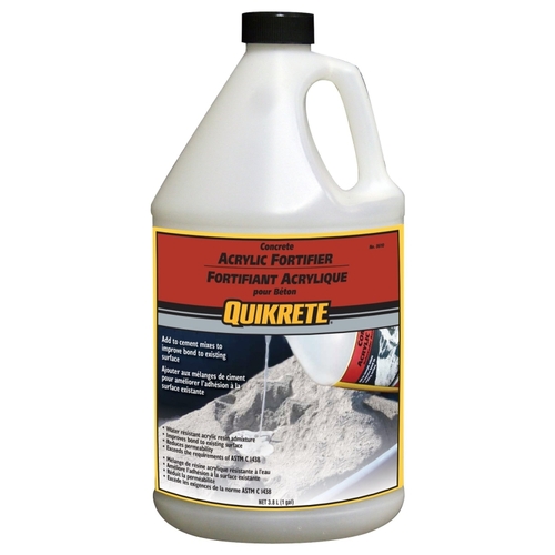 Concrete Acrylic Fortifier, Liquid, Slight Ammonia, White, 1 gal Bottle - pack of 4