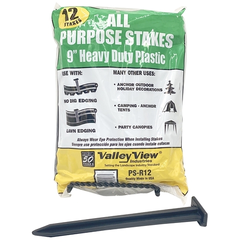 DeWitt PS-R12 STAKES POLY EDGE LAWN 9IN - pack of 12