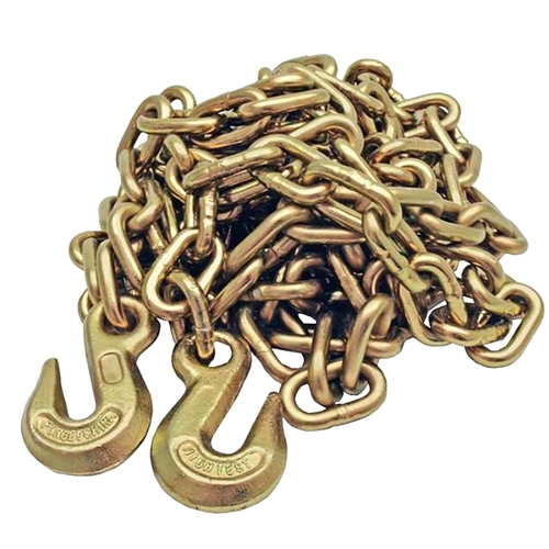 Baron TC7051620 Tow Chain, 5/16 in Trade, 20 ft L, 70 Grade, 4700 lb Working Load, Gold Zinc