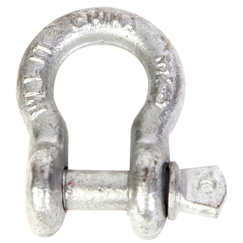 Anchor Shackle, 7/16 in Trade, 1-1/2 ton Working Load, Steel, Hot-Dipped Galvanized