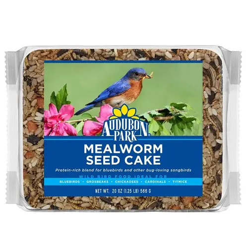 Wild Bird Seed Cake, Mealworm Flavor, 1.5 lb Bag