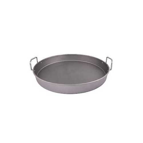 Deep Dish Pan, Round, 18-1/2 in Dia, 19 in L, 19 in W, Carbon Steel