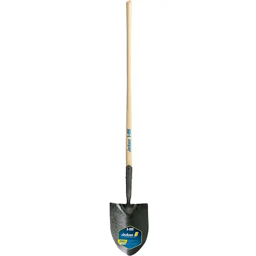 J-450 Series Pony Shovel, 8-1/2 in W Blade, Hardwood Handle, Solid Shank Handle, 47 in L Handle