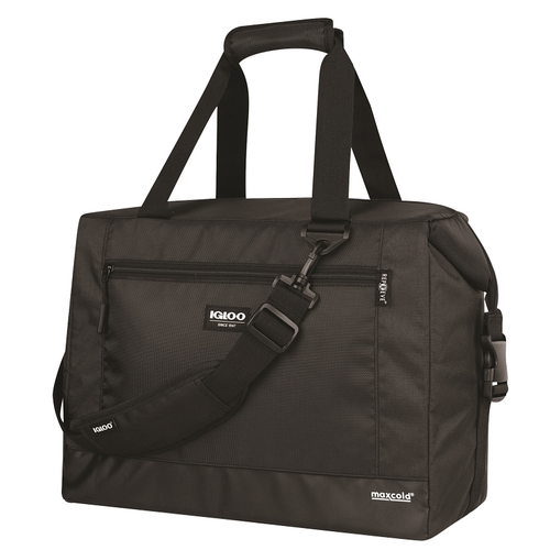 Igloo 66156 Cooler Bag, Foam/Fabric/Polyester, Black, Adjustable Strap Closure