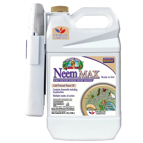 Captain Jack's RTU Neem Max Insecticide, Spray Application, 0.5 gal