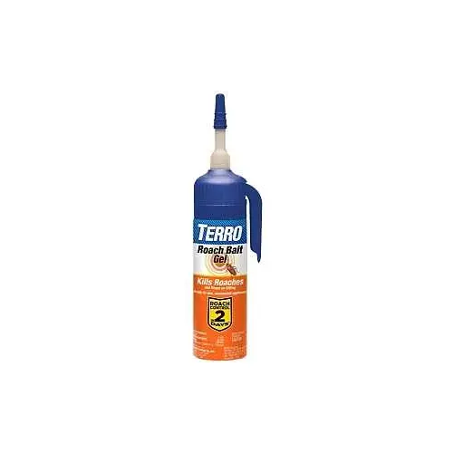 TERRO T502 Roach Bait Gel, Gel, Paste, Mildly Sour, 3 oz Bottle Brown