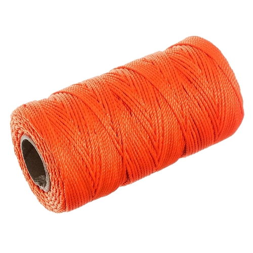 Twine, #18 Dia, 260 ft L, 13 lb Working Load, Nylon/Poly, Orange