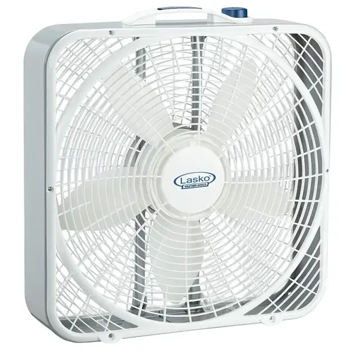 20 In. 3-Speed White Weather-Shield Performance Box Fan Gray