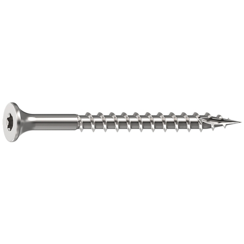 Deck Screw, #8 Thread, 2 in L, 2/3 Thread, Bugle Head, Star Drive, Sharp, Type-17 Point, 100 - pack of 100