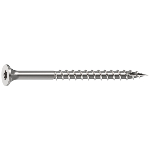 Deck Screw, #10 Thread, 2-1/2 in L, 2/3 Thread, Bugle Head, Star Drive, Sharp, Type-17 Point, 350 - pack of 350