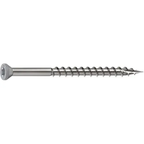 Camo 0353050ES Deck Screw, 0.163 in Thread, 2-1/2 in L, Trim Head, Star Drive, Sharp, Type-17 Point, 316 Stainless Steel Gray - pack of 100