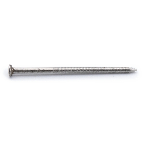 Pro-Fit 0241138 Siding Nail, 6D, 2 in L, 304 Stainless Steel, Checkered Brad Head, Ring Shank, 1 lb
