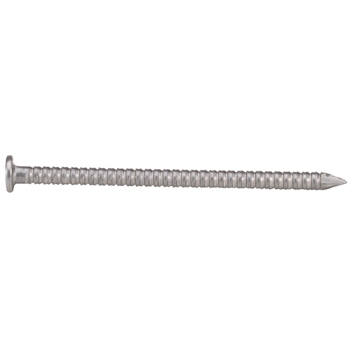 Deck Nail, 8D, 2-1/2 in L, 316 Stainless Steel, Ring Shank, 1 lb