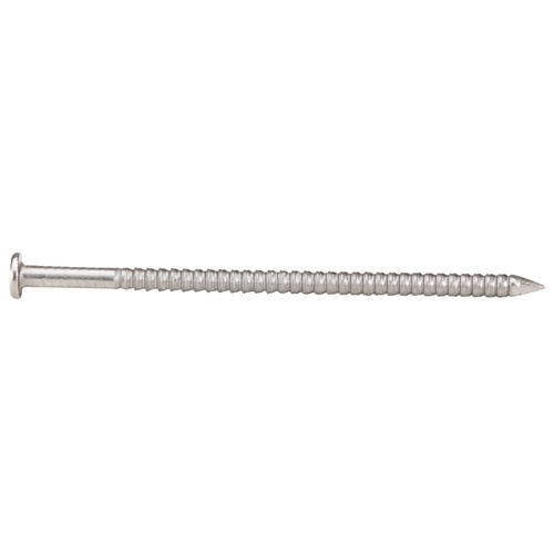 Deck Nail, 10D, 3 in L, 316 Stainless Steel, Ring Shank, 1 lb