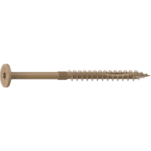 Structural Screw, 1/4 in Thread, 4 in L, Flat Head, Star Drive, Sharp Point, PROTECH Ultra 4 Coated, 10 - pack of 10