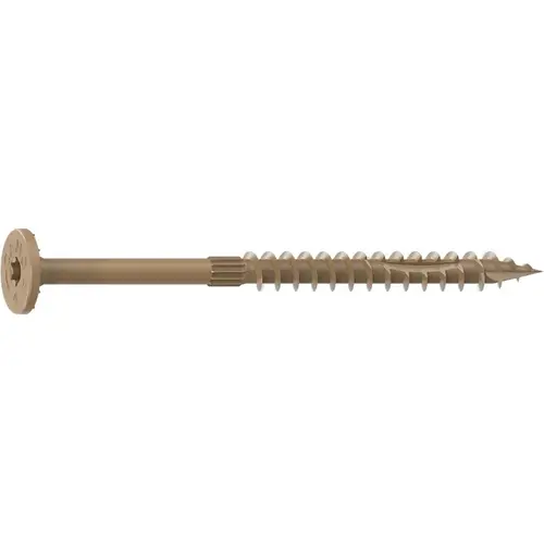 Structural Screw, 1/4 in Thread, 4 in L, Flat Head, Star Drive, Sharp Point, PROTECH Ultra 4 Coated, 250