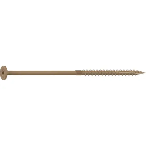 Structural Screw, 1/4 in Thread, 6 in L, Flat Head, Star Drive, Sharp Point, PROTECH Ultra 4 Coated, 50