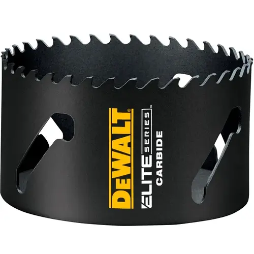 ELITE Series Hole Saw, 4 in Dia, 1-3/4 in D Cutting, 1/2 in Arbor, 3 TPI, Carbide Cutting Edge