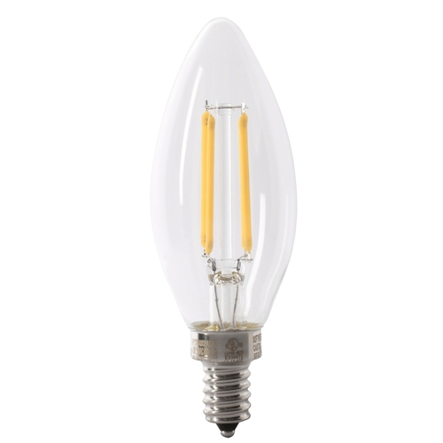 LED Light Bulb, Blunt Tip Lamp, 40 W Equivalent, E12 Candelabra Lamp Base, Dimmable - pack of 4