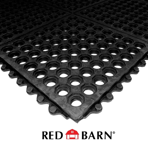 RED BARN 5608001 Interlocking Mat, Rubber, Black