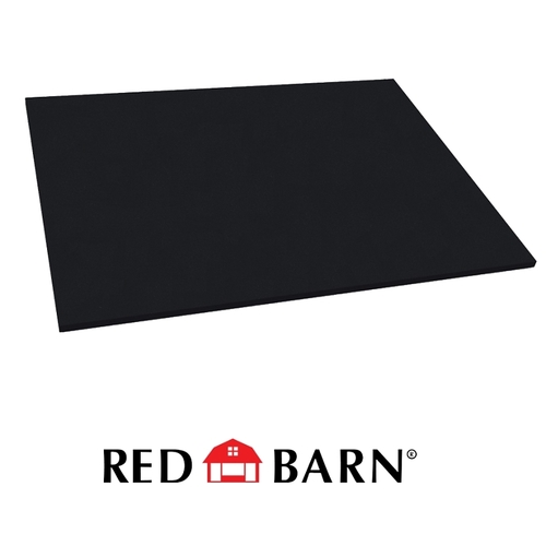 All-Purpose Mat, 4 ft L, 3 ft W, 1/2 in Thick, Rubber Rug, Black - pack of 30