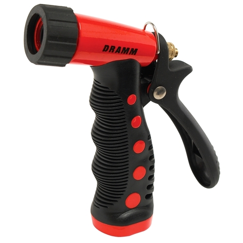 Heavy-Duty Metal Pistol Nozzle, Red