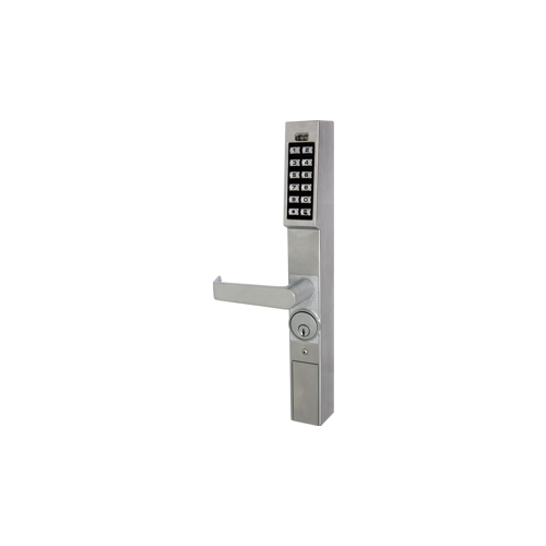 DL1200 Series Trilogy Narrow Stile Digital Aluminum Door Retrofit Outside Lever Exit Trim Satin Chrome