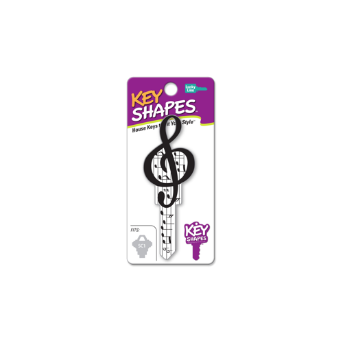 Lucky Line Products B125W Key Shapes Music WR3/5 Painted