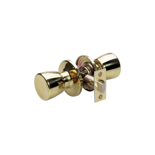 Tulip Knob Passage Lockset Bright Polished Brass