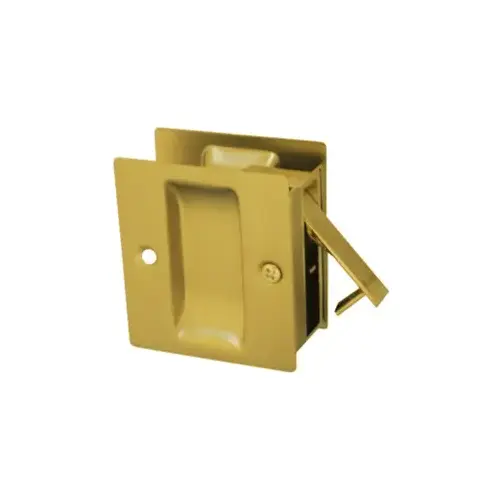 Pocket Door Lock Satin Brass Blackened