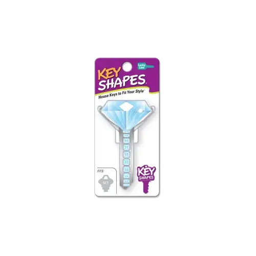 Key Shapes Series Key Blank, Brass, Enamel, For: Schlage Locks - pack of 5