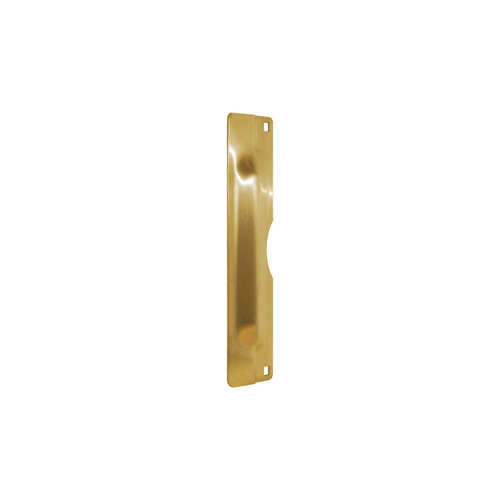 3" x 11" Pin Latch Protector for Outswing Doors for Rose Brass Plated Finish