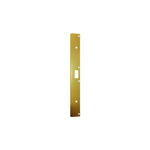 1-3/8" x 18" Single Hole Strike Brass Plated Finish